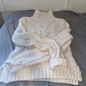 Aritzia white knit turtleneck
